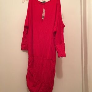 Red open-shoulder forever 21 dress